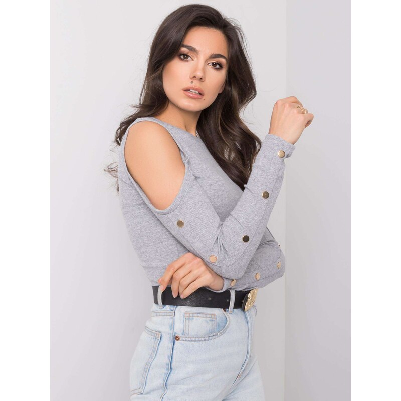 RUE PARIS Blouse-RV-BZ-5099-1.07-gray