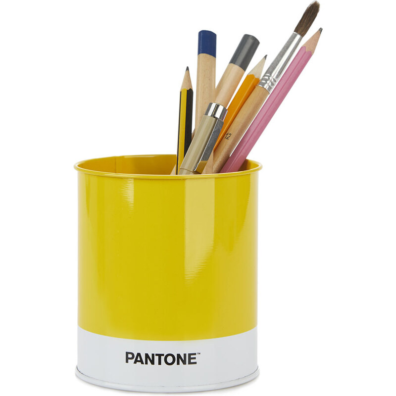 BALVI Stojánek na tužky Pantone 27381, kov, v.10 cm, žlutý