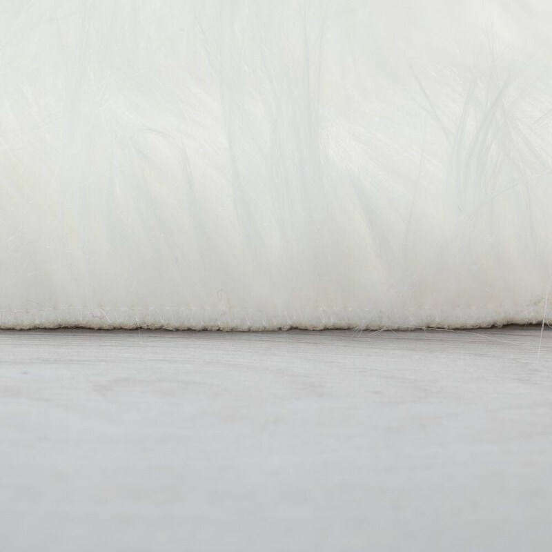 Flair Rugs koberce Kusový koberec Faux Fur Sheepskin Ivory kruh - 120x120 (průměr) kruh cm