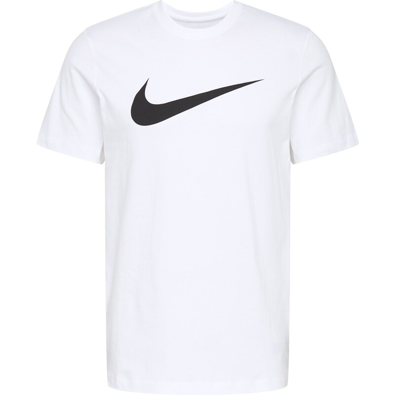 Nike Sportswear Tričko Swoosh černá / offwhite