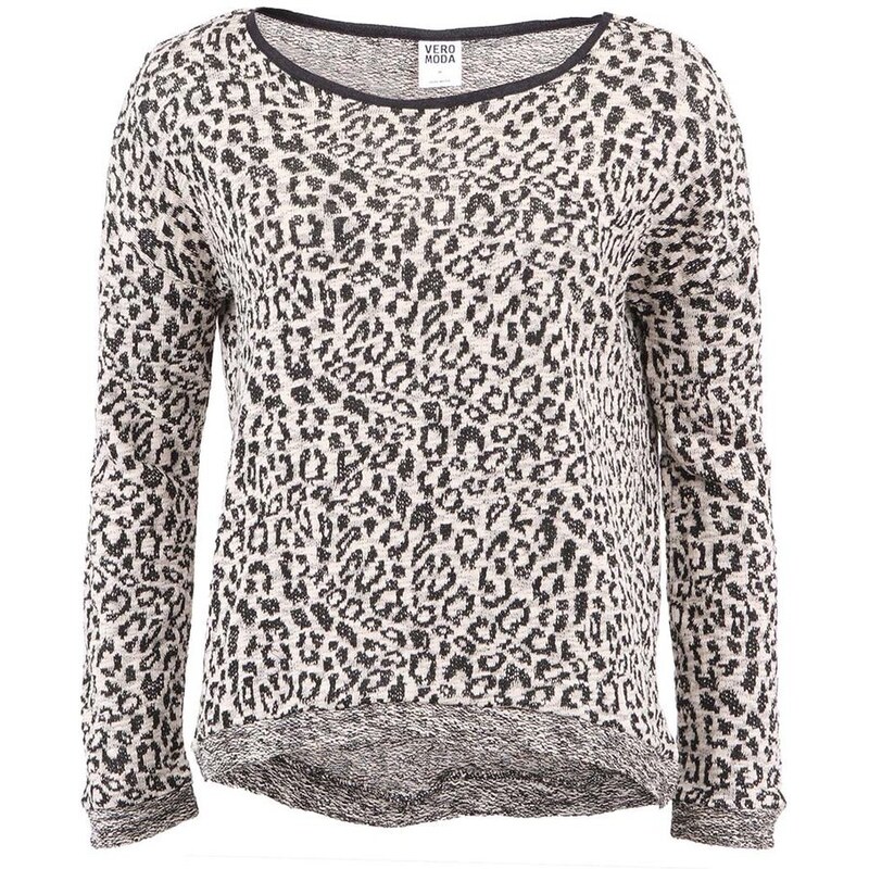 Černo-béžový leopardí svetr Vero Moda Vena