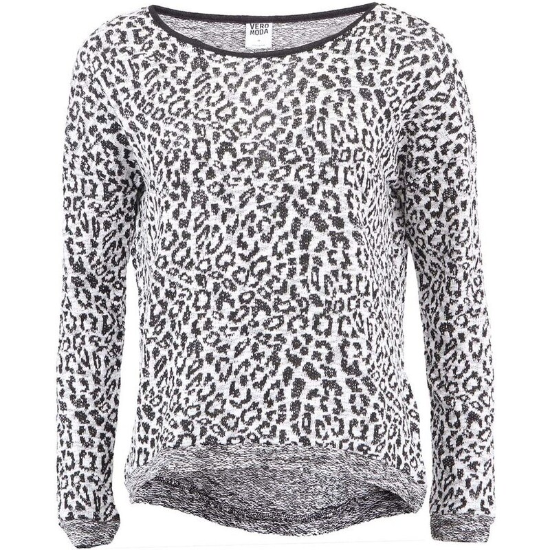 Černo-bílý leopardí svetr Vero Moda Vena