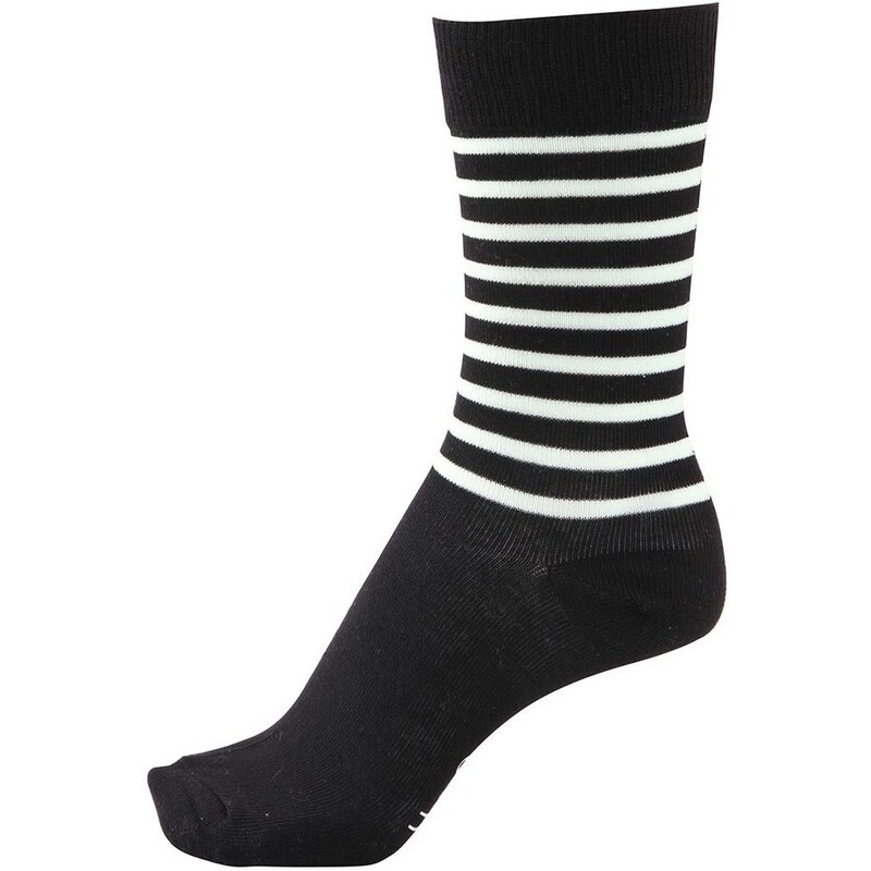 Černé pruhované ponožky Happy Socks Glow in the Dark