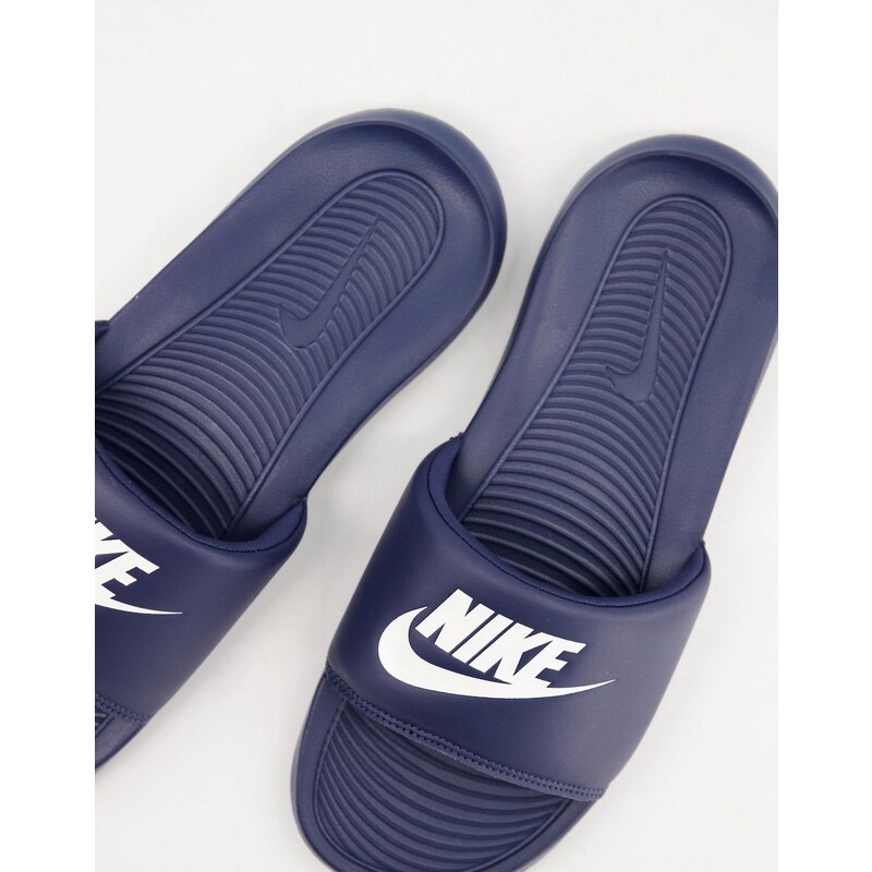 Nike Victori One sliders in navy