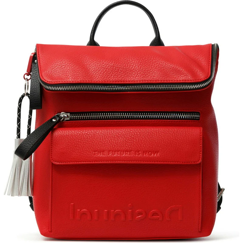Desigual červený batoh Back Embossed Half Logo Nerano - GLAMI.cz
