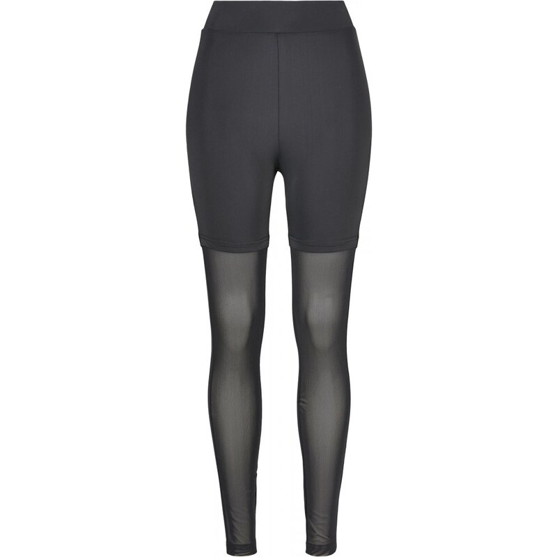 Černé dámské legíny Urban Classics High Waist Transparent Tech Mesh 91961187