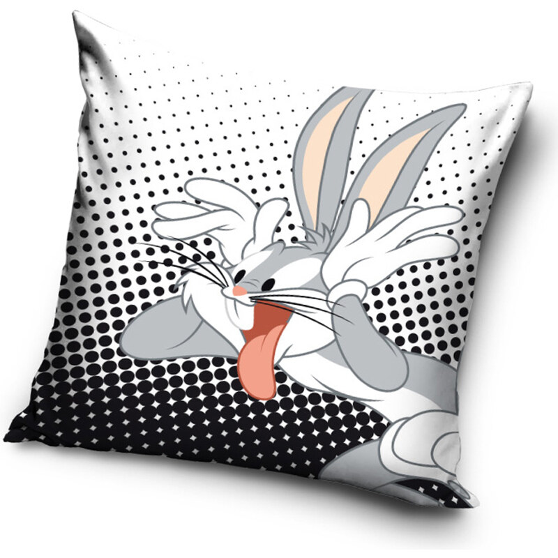Carbotex Dětský polštářek Králík Bugs Bunny Černo Bílý