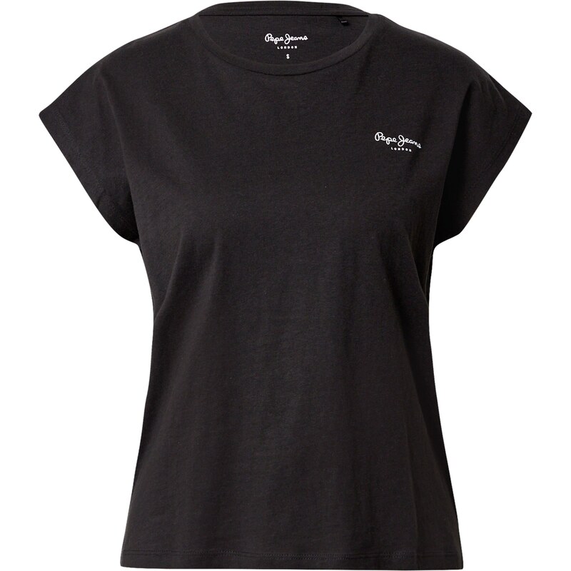 Pepe Jeans Tričko Bloom černá / bílá