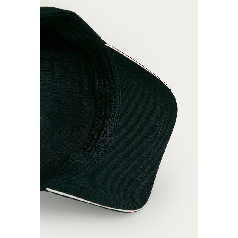 Bavlněná baseballová čepice Emporio Armani tmavomodrá barva, s aplikací, 627921 CC991