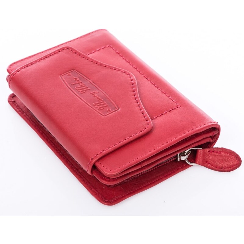Money Maker Kvalitní dámská kožená peněženka 528B červená