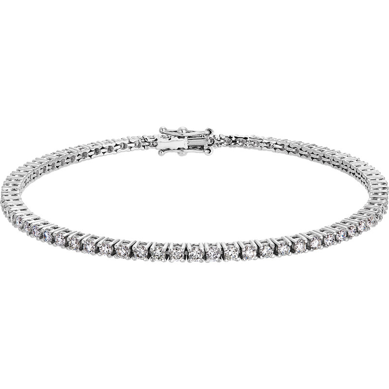 Tiami Tenisový náramek z bílého zlata s diamanty Brilliant (3,21 ct) 88859716