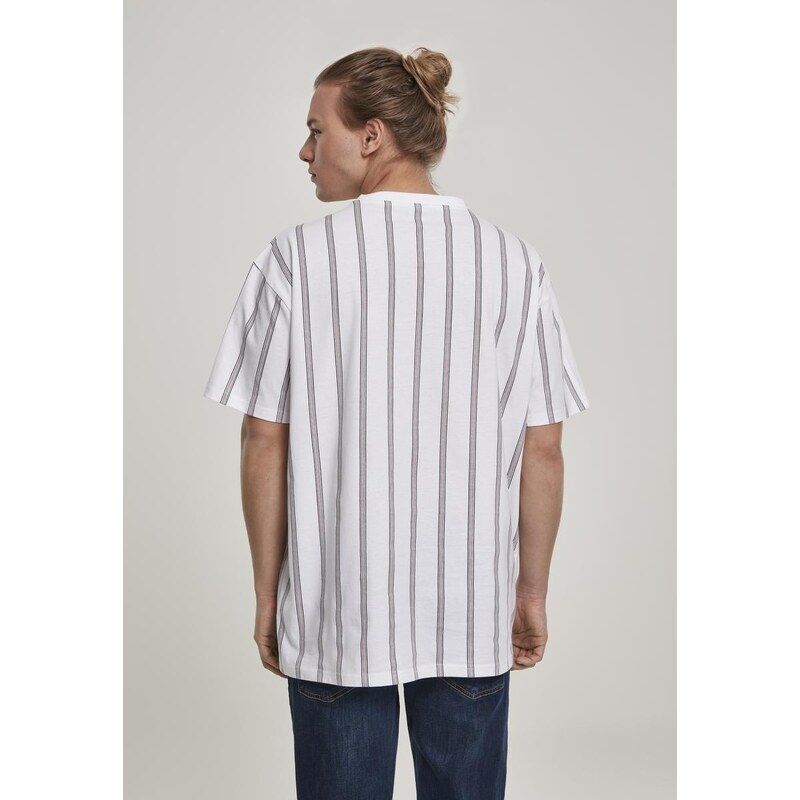 UC Men Těžké oversized tričko AOP Stripe bílá/námořnická