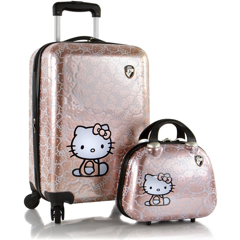 Heys Kids Hello Kitty Metallic - sada 2 ks Kufr: 33,8 l / Kosmetický kufřík: 3 L HEYS-16337-6042-00