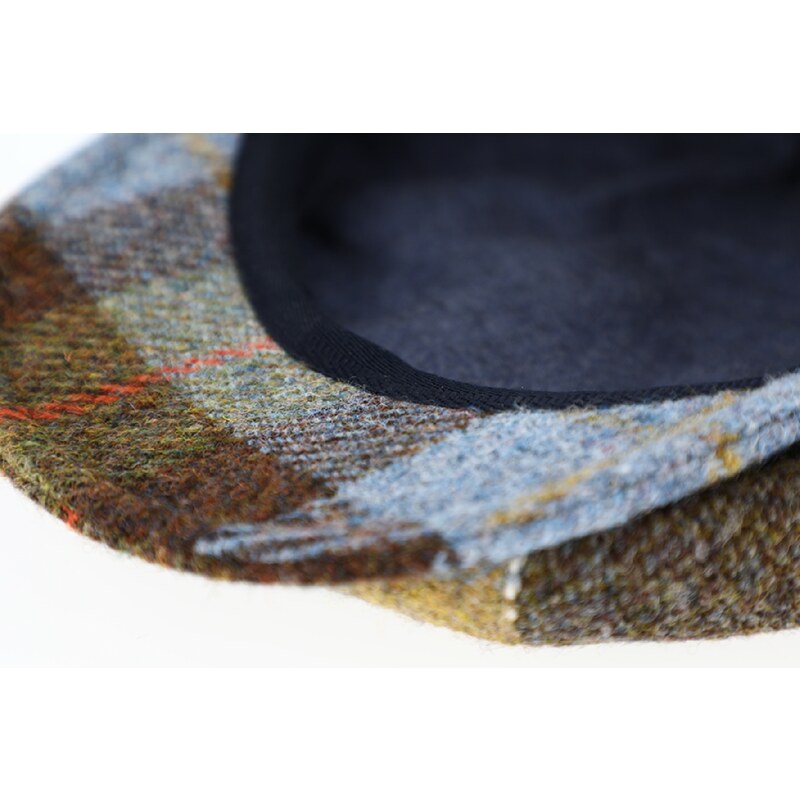 Bekovka Hatteras od Fiebig - Vlna / 8-Panel Cap Patchwork Harris Tweed Bakerboy