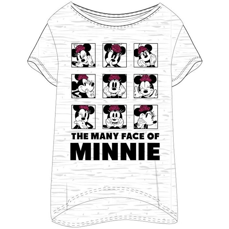 E plus M Dámské triko na spaní Disney - Minnie Mouse - motiv The many face of Minnie