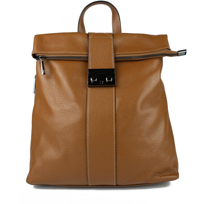 GIOSTRA Dámský kožený batoh Giada Camel 56347700