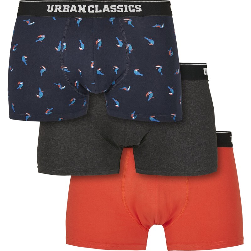 Urban Classics Boxerky noční modrá / nebeská modř / oranžově