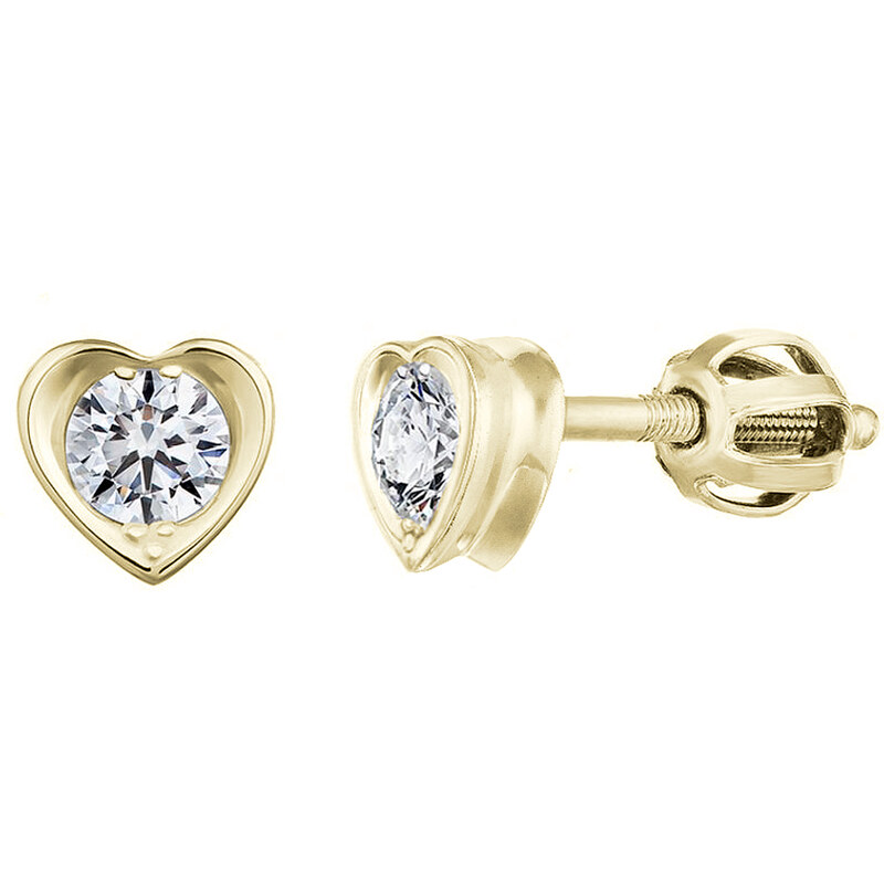Tiami Náušnice ze žlutého zlata s diamanty Pure Love (0,40 ct)