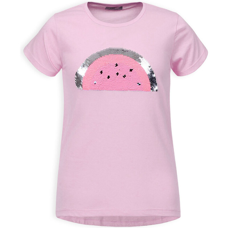 Dívčí tričko s překlápěcími flitry GLO STORY MELOUN růžové