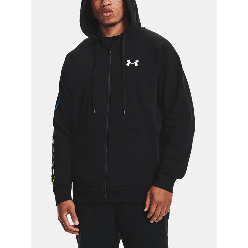 Under Armour MMikina RIVAL FLC LOCKERTAG FZ HD-BLK - Pánské
