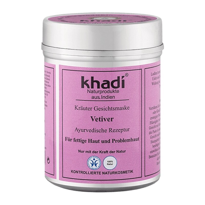 Khadi Herbal Face Mask Vetiver - bylinná maska pro mastnou a problémovou pleť 50 g