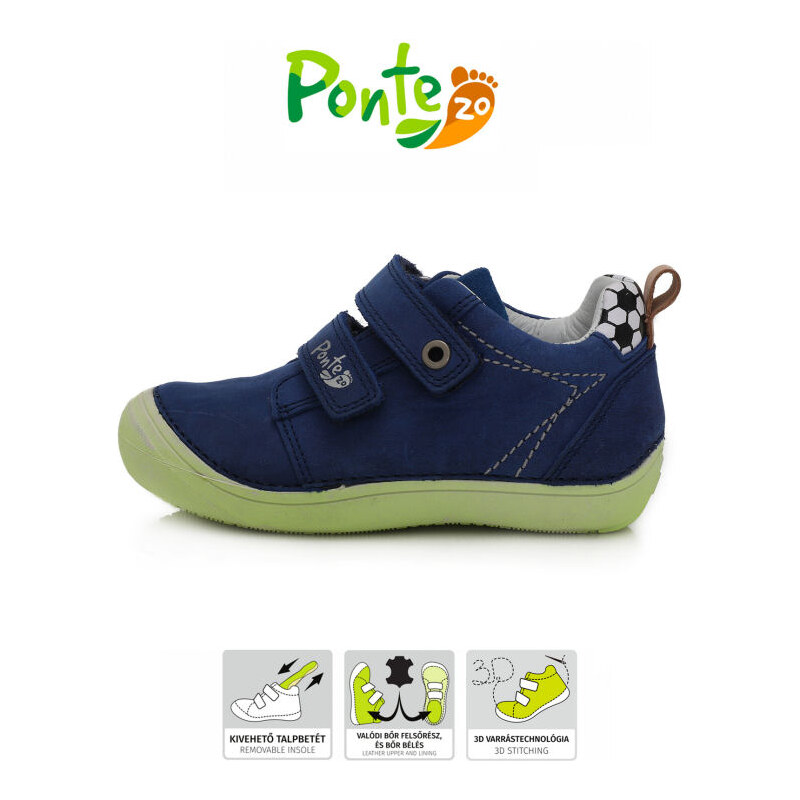 Dětské celoroční kožené boty PONTE DA03-1-624L Royal Blue