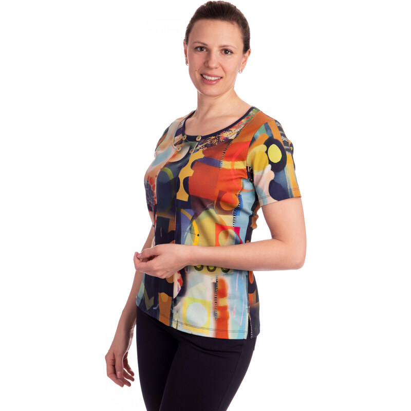 BAGORAZ BAG21508 - tričko barevný geometrický vzor
