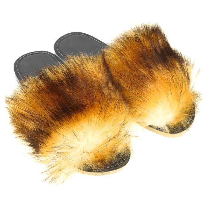 TifanTEX Dámské módní pantofle s kožešinou