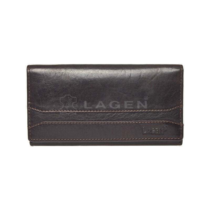 Dámská kožená peněženka Lagen W-2025/T Black 53485410