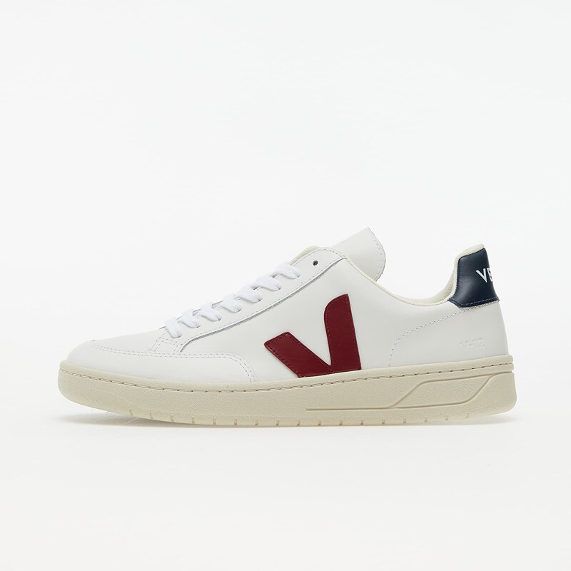 Pánské nízké tenisky Veja V-12 Leather White Marsala Nautico