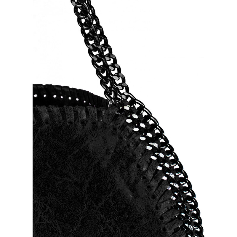 GIOSTRA Italská kožená kabelka Stela Grande Černá