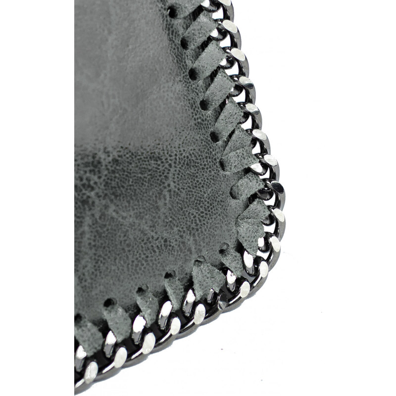 GIOSTRA Italská kožená kabelka/psaníčko Stela Piccolo Tmavě šedá