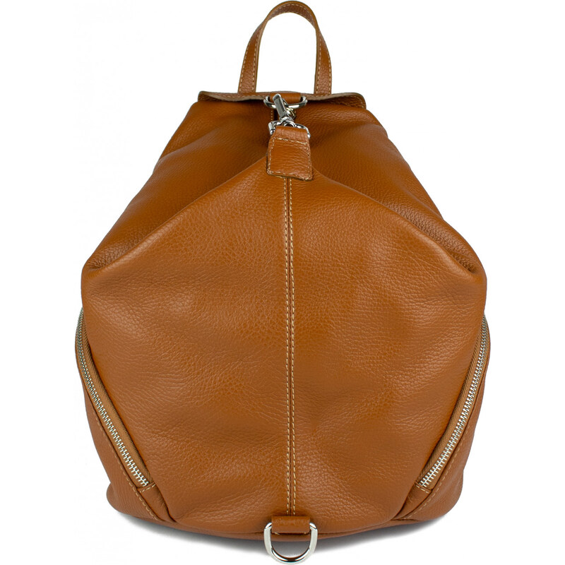 GIOSTRA Dámský kožený batoh Livie Camel 56918511