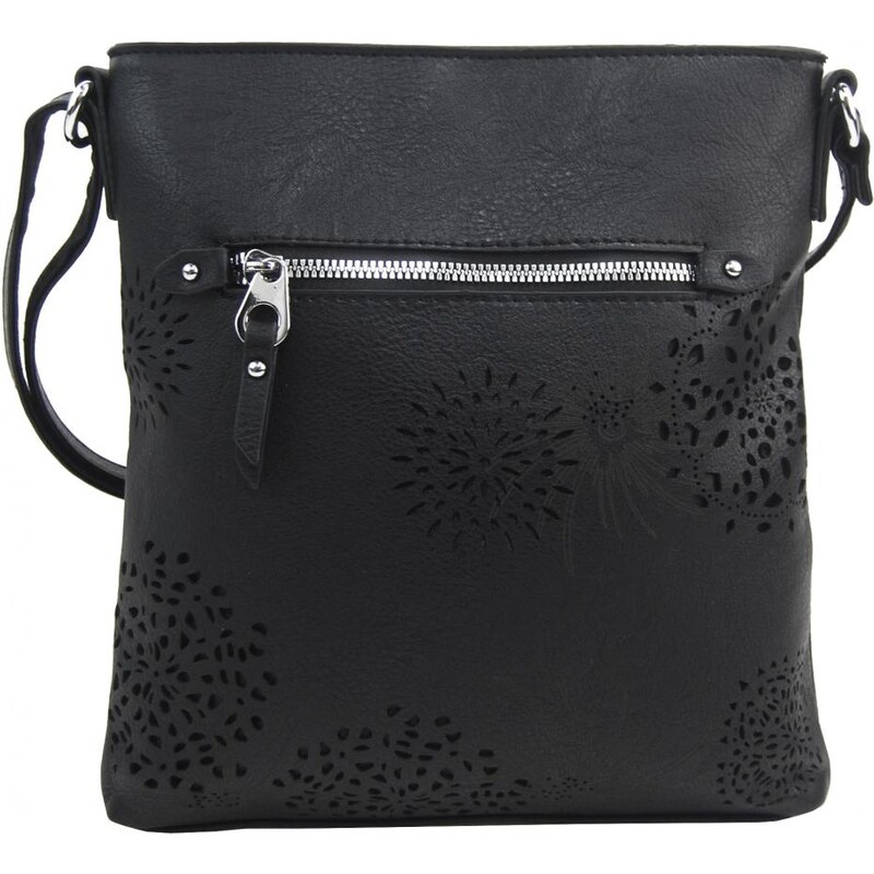 BELLA BELLY Crossbody dámská kabelka v květovaném designu černá 5432-BB