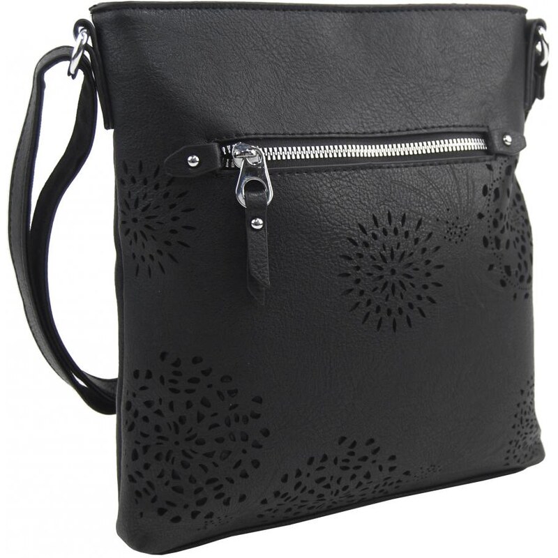 BELLA BELLY Crossbody dámská kabelka v květovaném designu černá 5432-BB