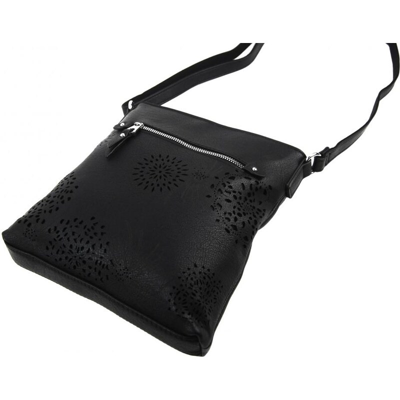 BELLA BELLY Crossbody dámská kabelka v květovaném designu černá 5432-BB