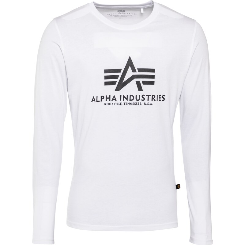 ALPHA INDUSTRIES Tričko černá / offwhite