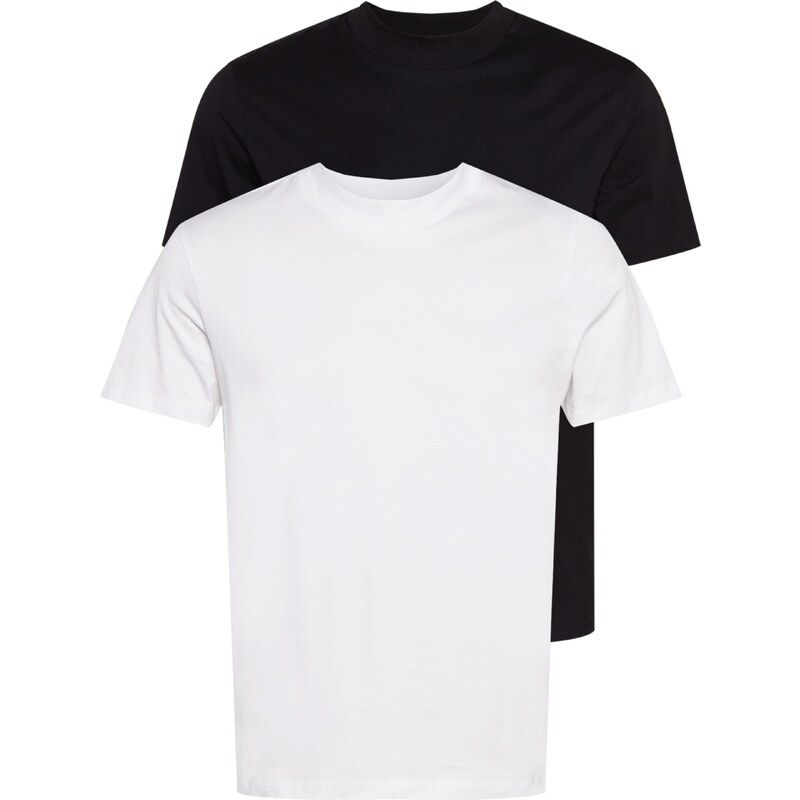 JACK & JONES Tričko JPRBLA černá / bílá