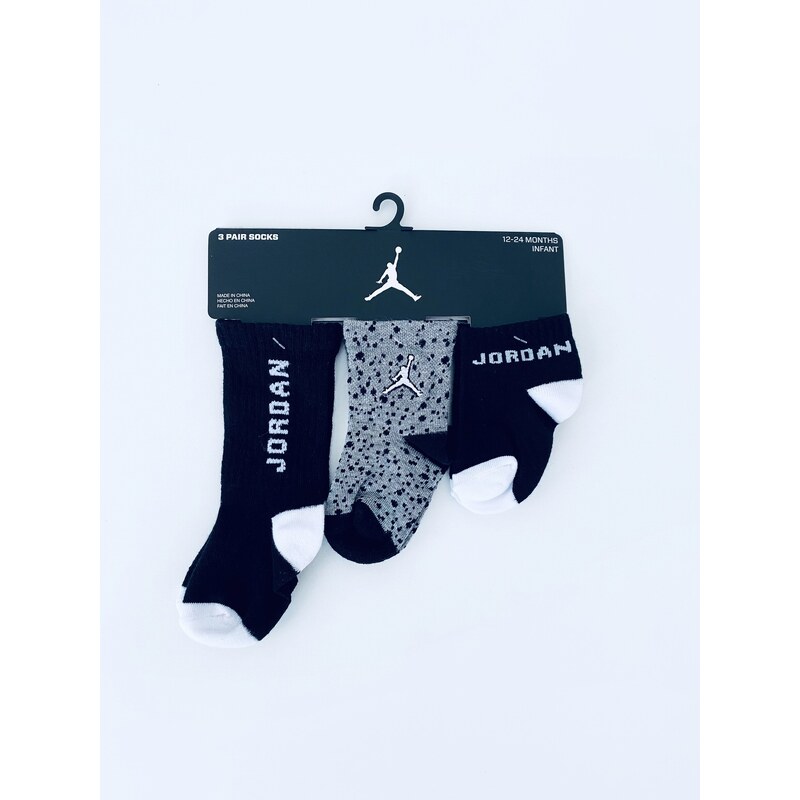 Air Jordan Air Jordan 23 Jumpman Blck stylové dětské sportovní ponožky 3 páry - Dítě 12-24 měsíců / Černá / Air Jordan / Chlapecké