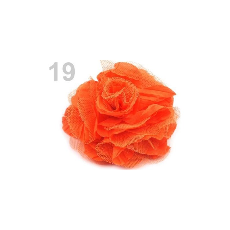 Stoklasa stok_100965 Brož Ø 90mm růže (1 ks) - 19 oranžová mrkvová