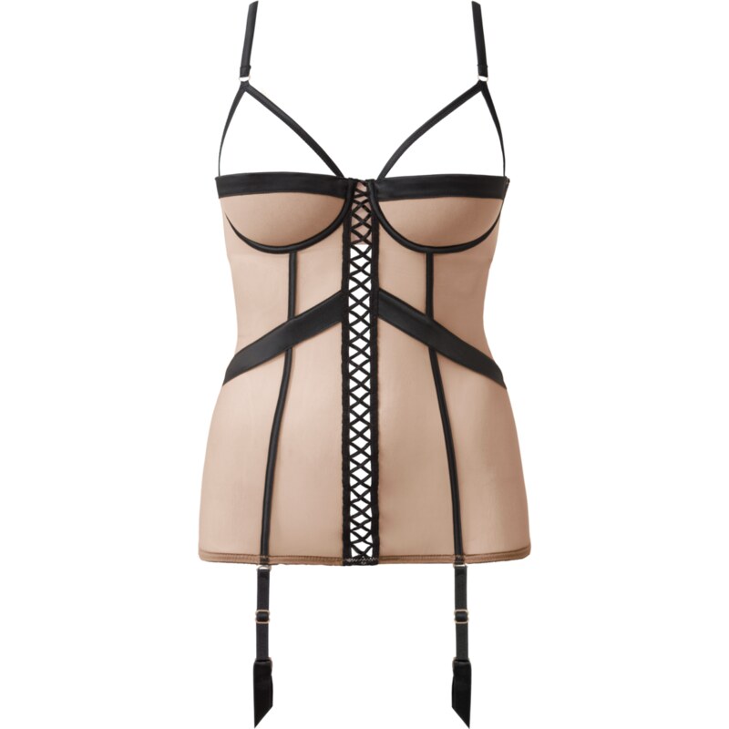 Intimissimi Satin-and-Tulle-Weave Bustier
