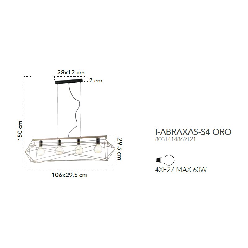 Svítidla Faneurope I-ABRAXAS-S4 ORO