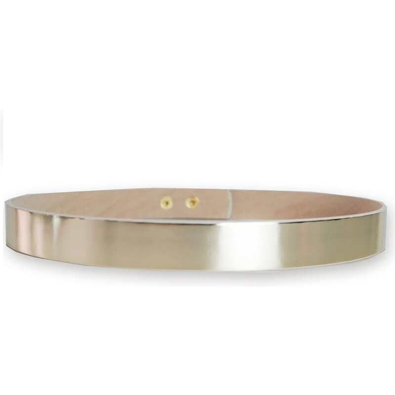 CONSTANT LOVE pásek zlatý metalický kovový vzhled 3,5cm