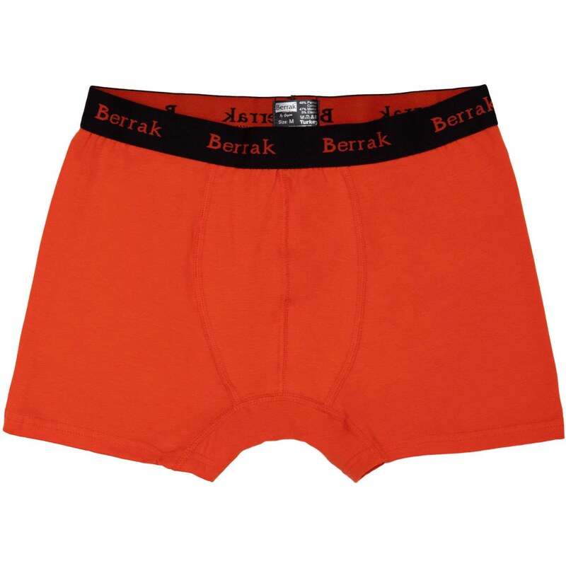 Fashionhunters Oranžové pánské boxerky