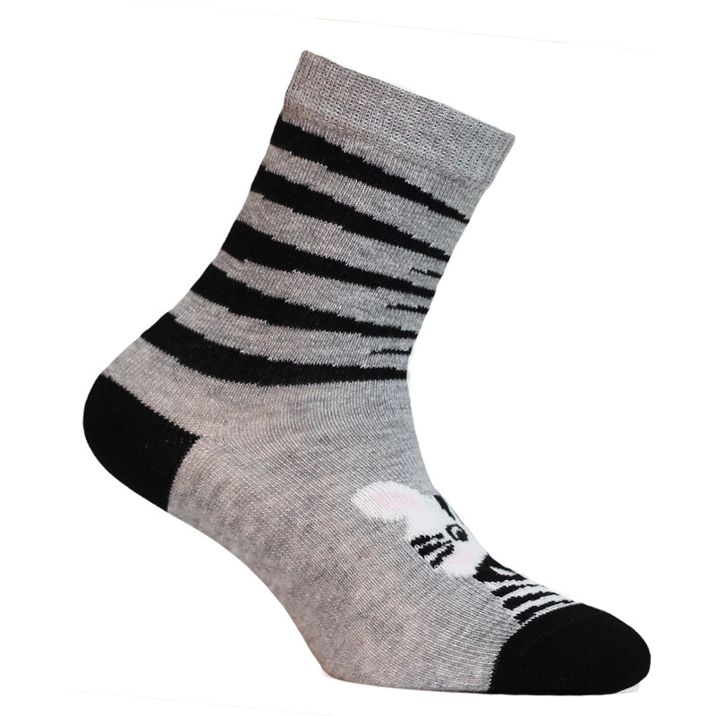 Dívčí ponožky se vzorem WOLA ZEBRA šedé
