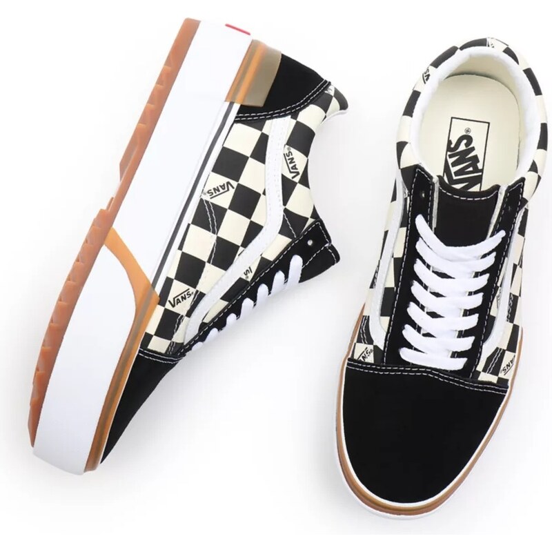 Boty Vans Old Skool Stacked checkerboard multi/true white