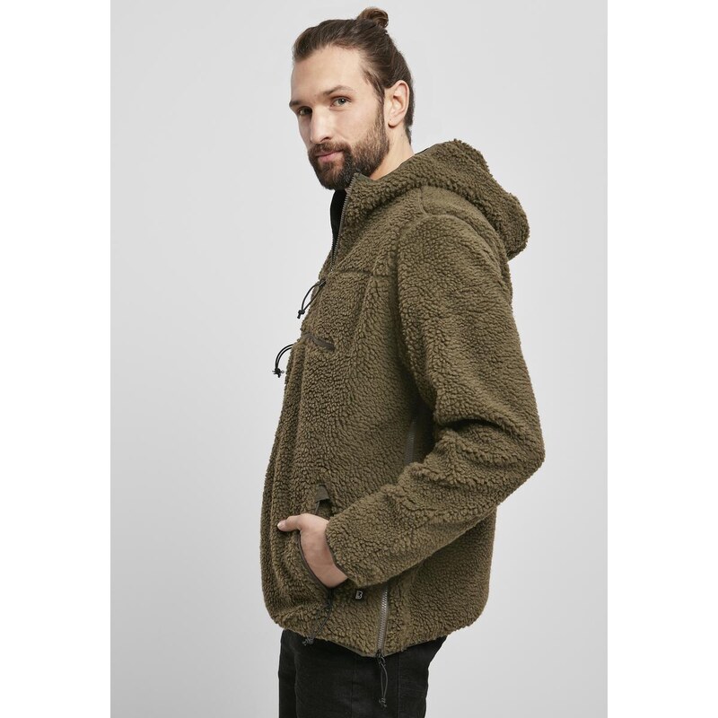 Brandit Teddyfleece Worker Pullover Jacket olivová