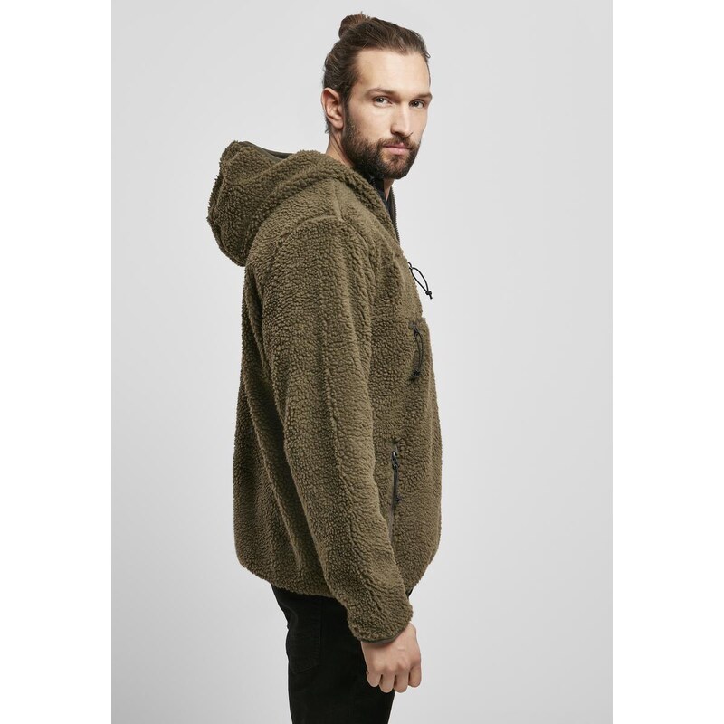 Brandit Teddyfleece Worker Pullover Jacket olivová