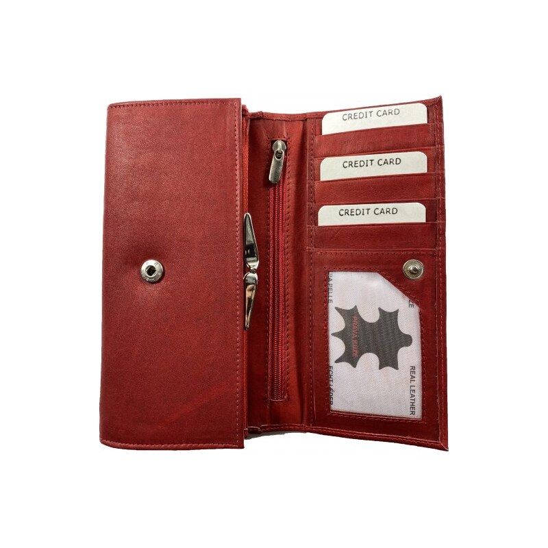 Loranzo Dámská kožená peněženka červená 442A