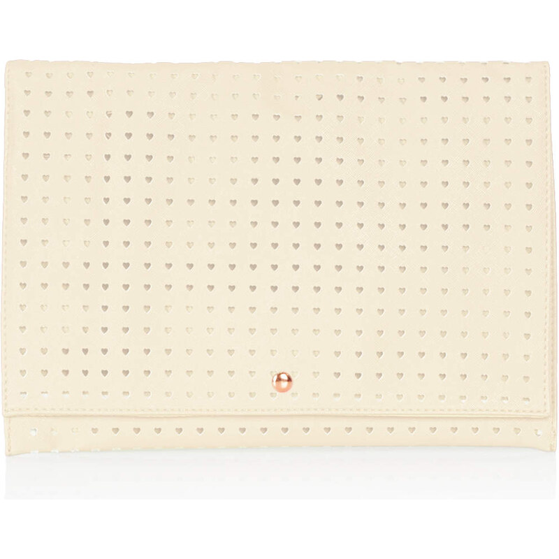 Topshop Heart Perforated Clutch